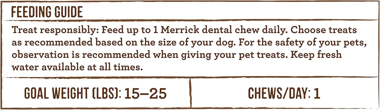 Merrick Fresh Kisses Double-Brush Dental Dog Treats with Mint Breath 36 Count (Pack of 2)