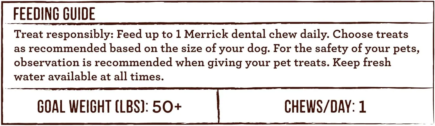 Merrick Fresh Kisses Natural Dental Chews Infused With Coconut And Botanical Oils For Large Dogs Over 50 Lbs - 22 ct. Box