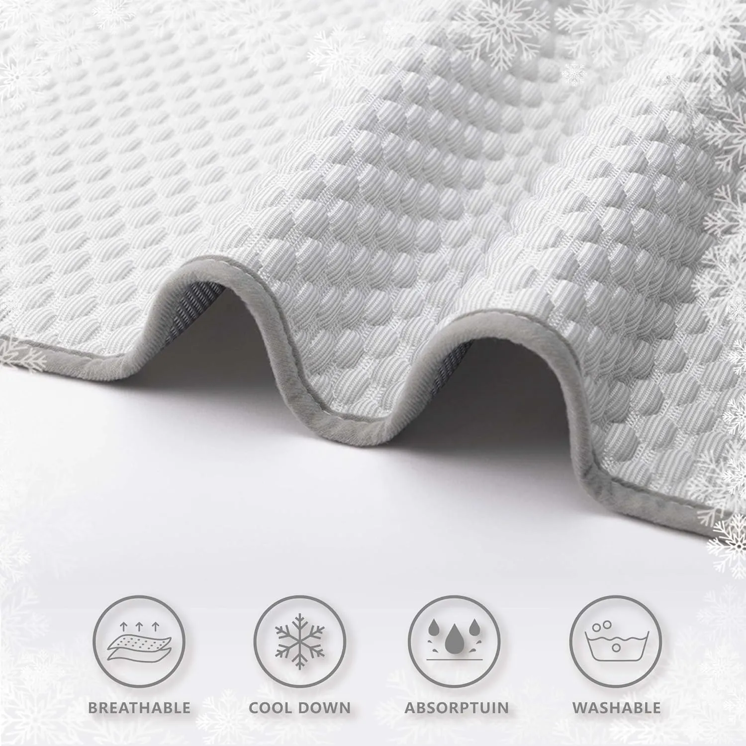 MICROCOSMOS Pet Cooling Mat & Sleeping Pad- Breathable Bubble Surface, EZ Clean. Keep Cooling for Pets, Kids and Adults in Summer.(GreyWhite, 28" x 22")