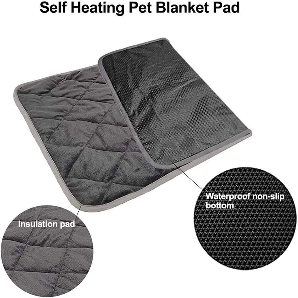 Non-Electric Pet Warming Pad, Pet Blanket Thermal Cat and Dog Warming Bed Mat for Cats Dogs and Kittens for Outdoor Indoor