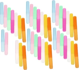 Othbrush and Toothpaste Case Set 40pcs Toothbrush Holder Box Travel Toothbrush Container Frosting Design