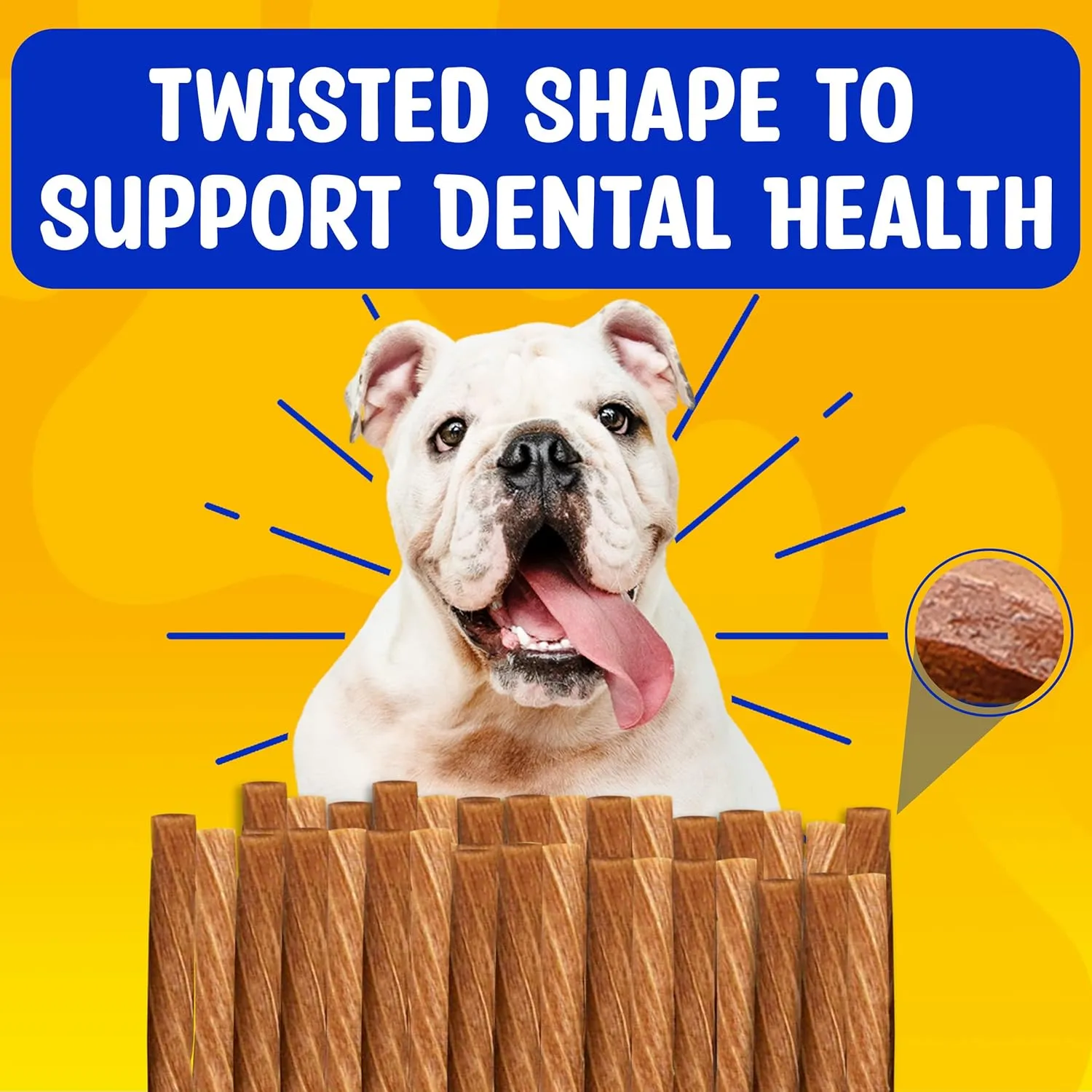 Paw & Pantry 5" Soft & Chewy USA-Chicken Twists - Pack of 50 Rawhide Free Chicken Dog Treats - Grain-Free & Highly Digestible Chewy Sticks for Dogs - Low Fat Dog Treats for Pups