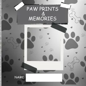 Paw Prints and Memories: A Dog Scrapbook for Cherished Memories Paperback  January 2, 2024