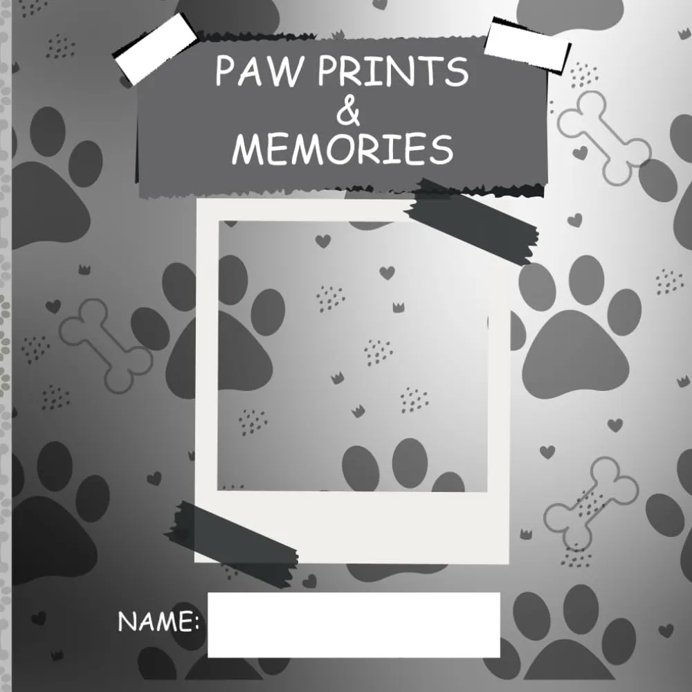 Paw Prints and Memories: A Dog Scrapbook for Cherished Memories Paperback  January 2, 2024