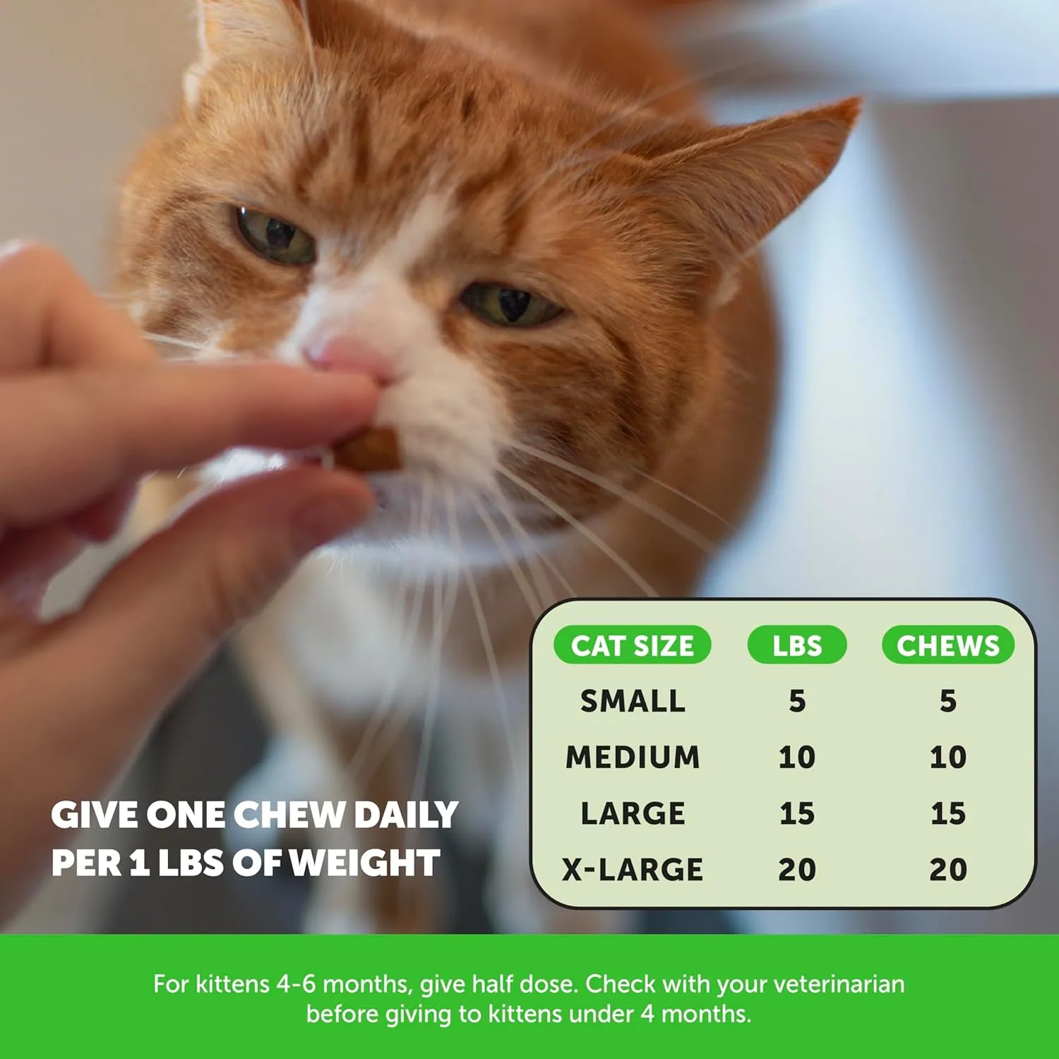 Pet Honesty Cat Hairball Support Crunchy & Creamy Chews, Hairball Remedy Treats, Cat Furball Treatment, Supports Skin & Coat, Vitamins for Digestion, Chicken (30-Day Supply)