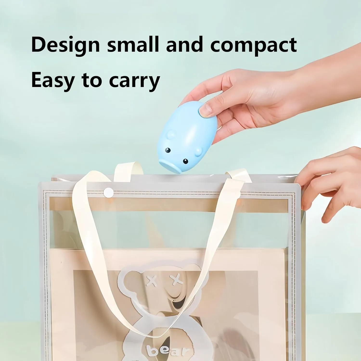 Piggy Washable Lint Roller - Cute Animal-Shaped Pet Hair Remover for Clothes, Furniture, Car Seat, 5X Strong Adhesive Reusable Washable Sticky Roller&lint Remover (Portable & Non-Scratch)