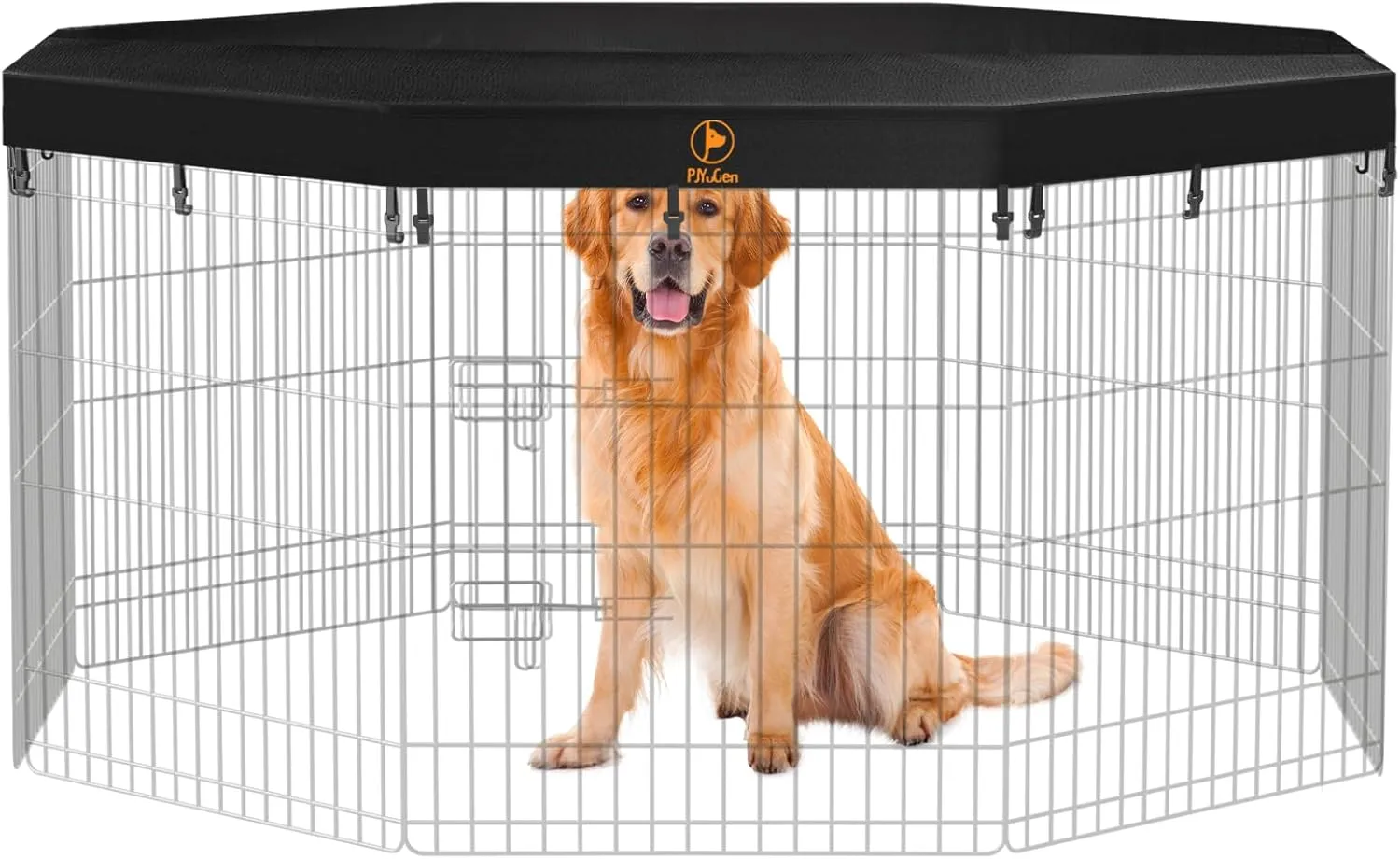 PJYuCien Mesh Top Cover - Fits 8 Panels 24 Inch Width Plastic/Metal Pet Pen Octagonal Dog Playpen (Note: Only Pen Top Cover, NO PLAYPEN!!!)