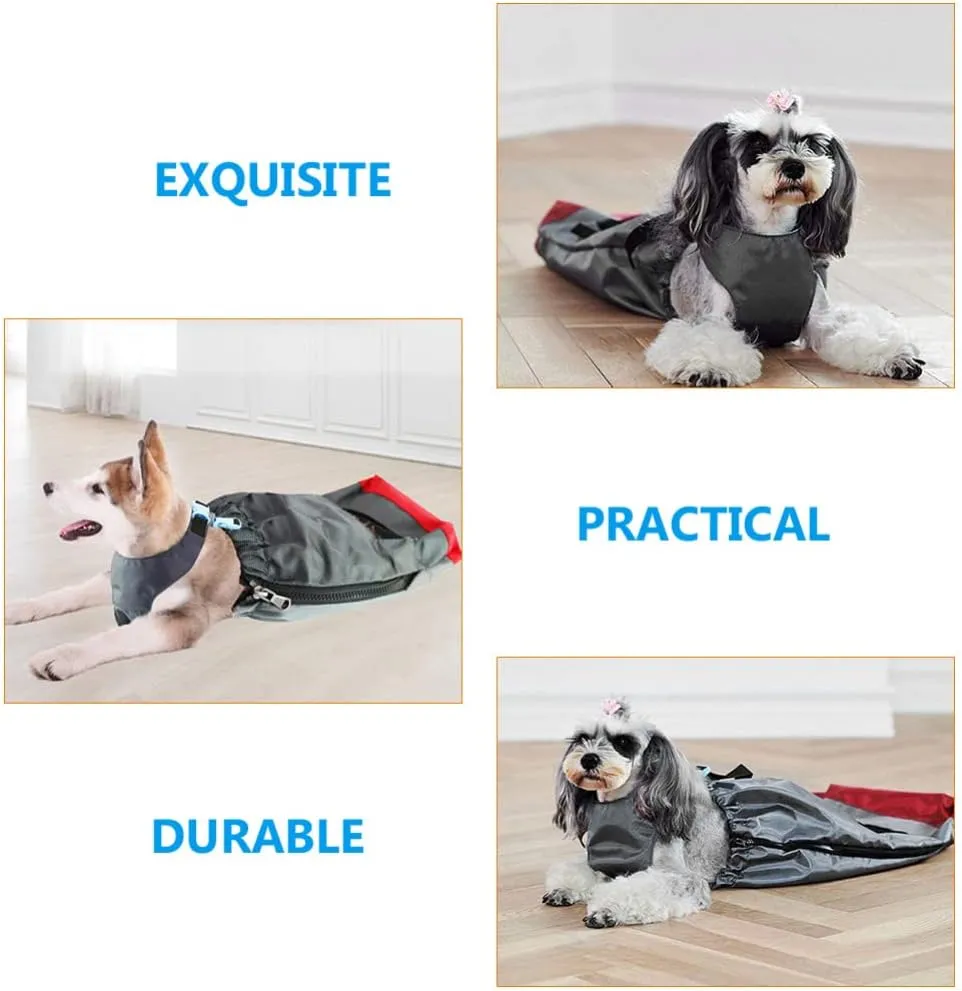 POPETPOP Dog Drag Bag for Paralyzed Pets Wear- Pet Carrier for Injured Dogs Breathable Design for Senior and Weak Animals Comfortable Support for Indoor Use XXS