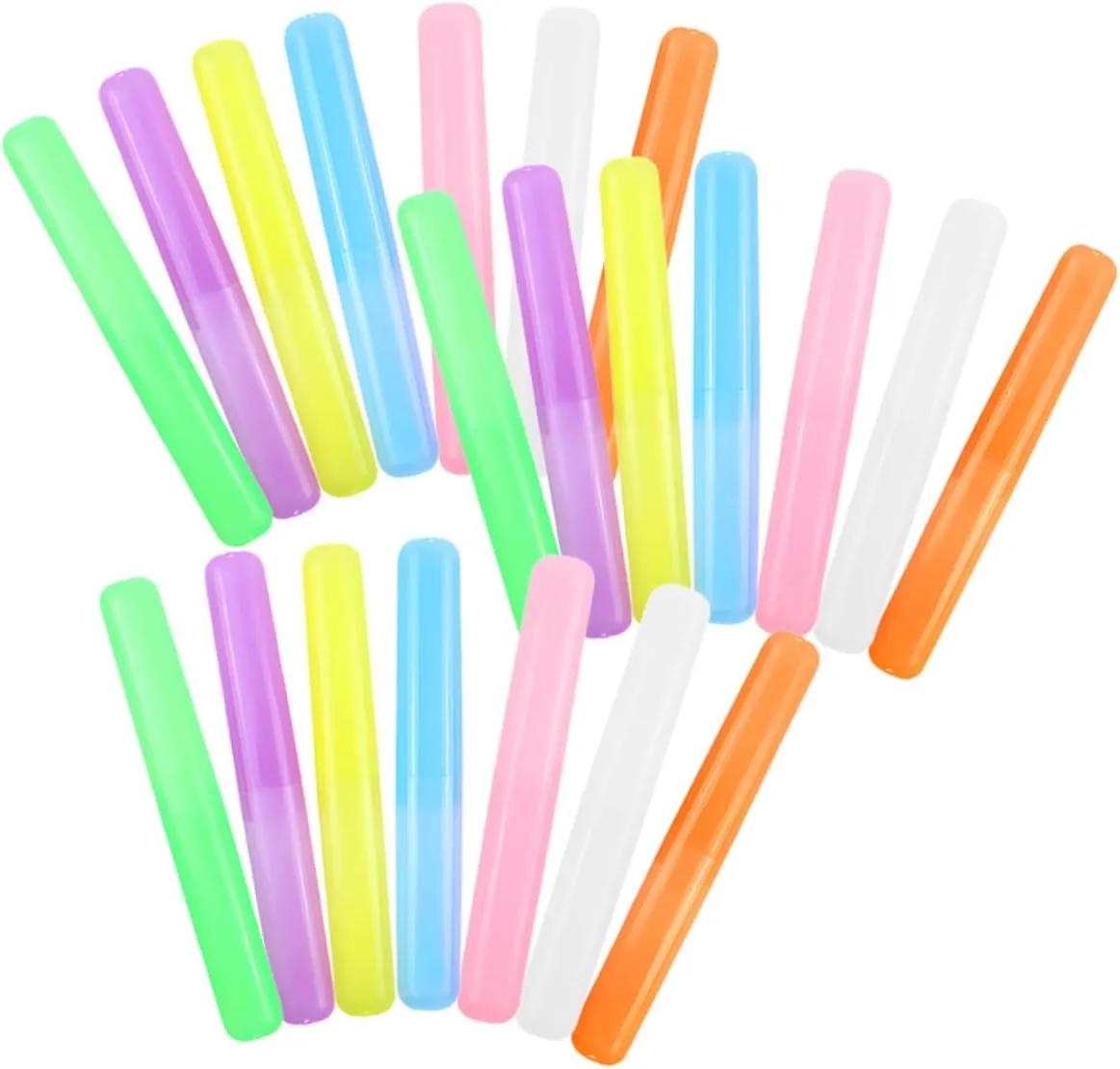PRETYZOOM 4sets Toothbrush Travel Case Airtight Toothbrush Protector Cover Compact Storage for and Toothpaste Perfect for Travel Camping and Business Trips 21pcs*4