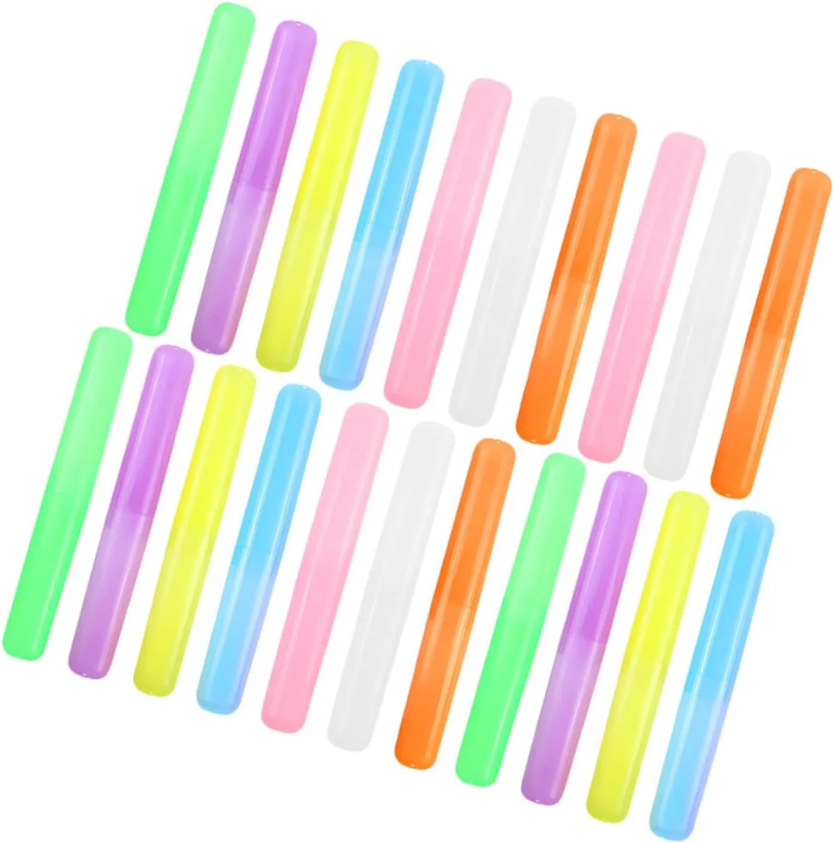 PRETYZOOM 4sets Toothbrush Travel Case Airtight Toothbrush Protector Cover Compact Storage for and Toothpaste Perfect for Travel Camping and Business Trips 21pcs*4