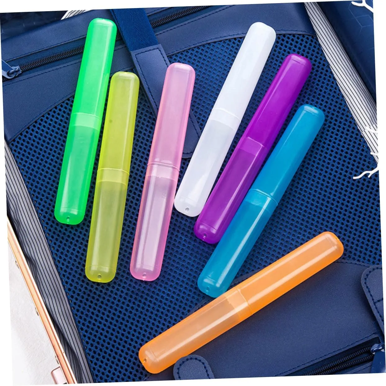 PRETYZOOM 4sets Toothbrush Travel Case Airtight Toothbrush Protector Cover Compact Storage for and Toothpaste Perfect for Travel Camping and Business Trips 21pcs*4