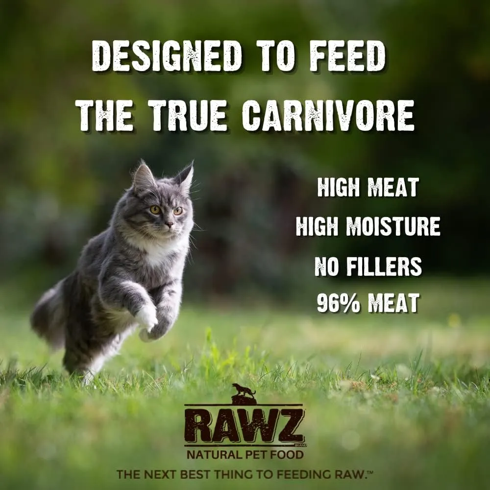 Rawz Natural Premium Pate Canned Cat Wet Food - Made with Real Meat Ingredients No BPA or Gums - 5.5oz Cans 24 Count (Salmon)