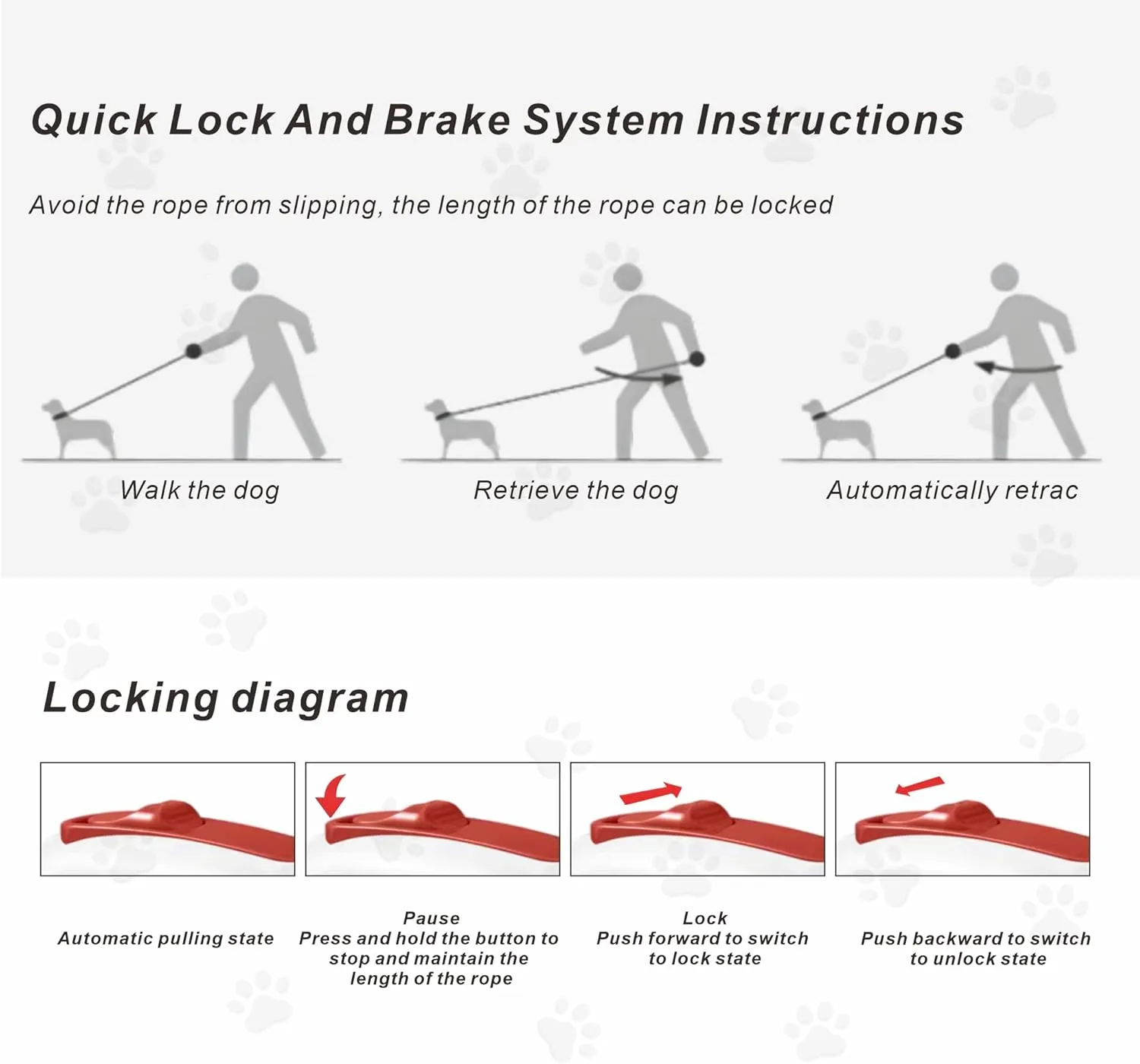 Retractable Dog Leash, 16 ft Lightweight, with Waste Bag Dispenser, Tangle-Free, for Dogs up to 110 lbs,Cinnabar Red