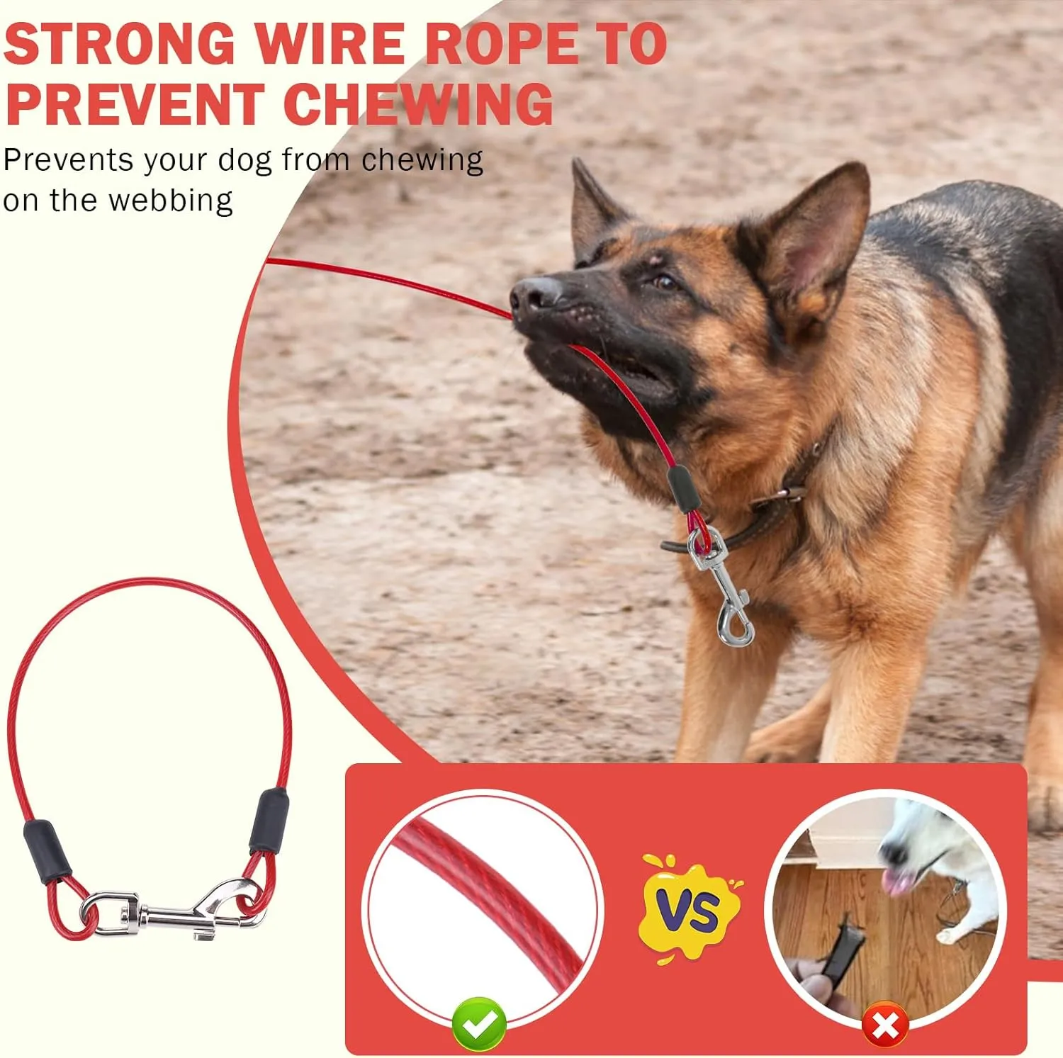 SCENEREAL Retractable Dog Leash for Small Medium Large Dogs up to 110lbs, 26ft 360 Tangle-Free Nylon Tape with Anti-Chewing Wire Rope&Waste Bag Dispenser, Heavy Duty Long Durable One-Handed Brake