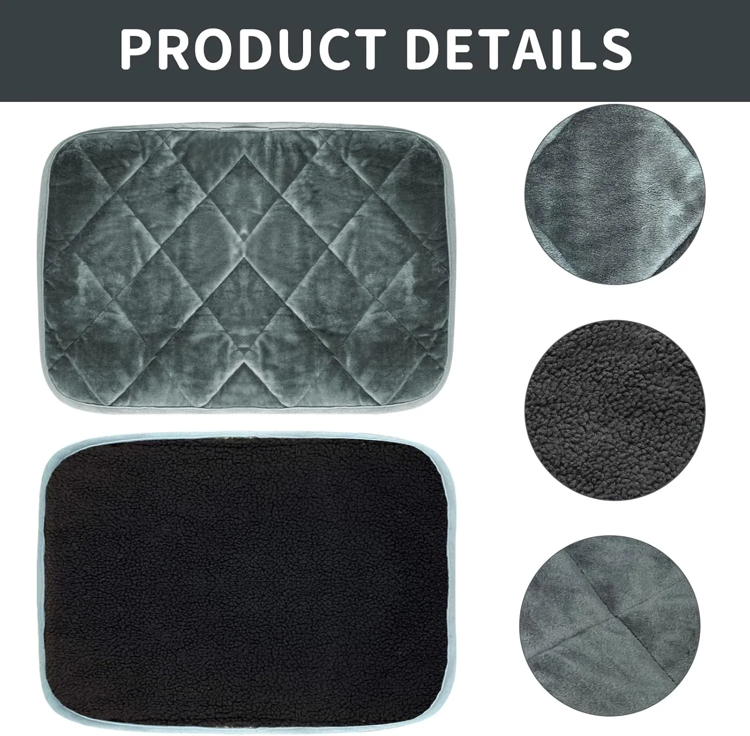 Self-Warming Cat Bed Indoor/Outdoor Super Soft Self Heating Pet Mat Washable Thermal Pad for Cat & Dog 21x15.7 inch