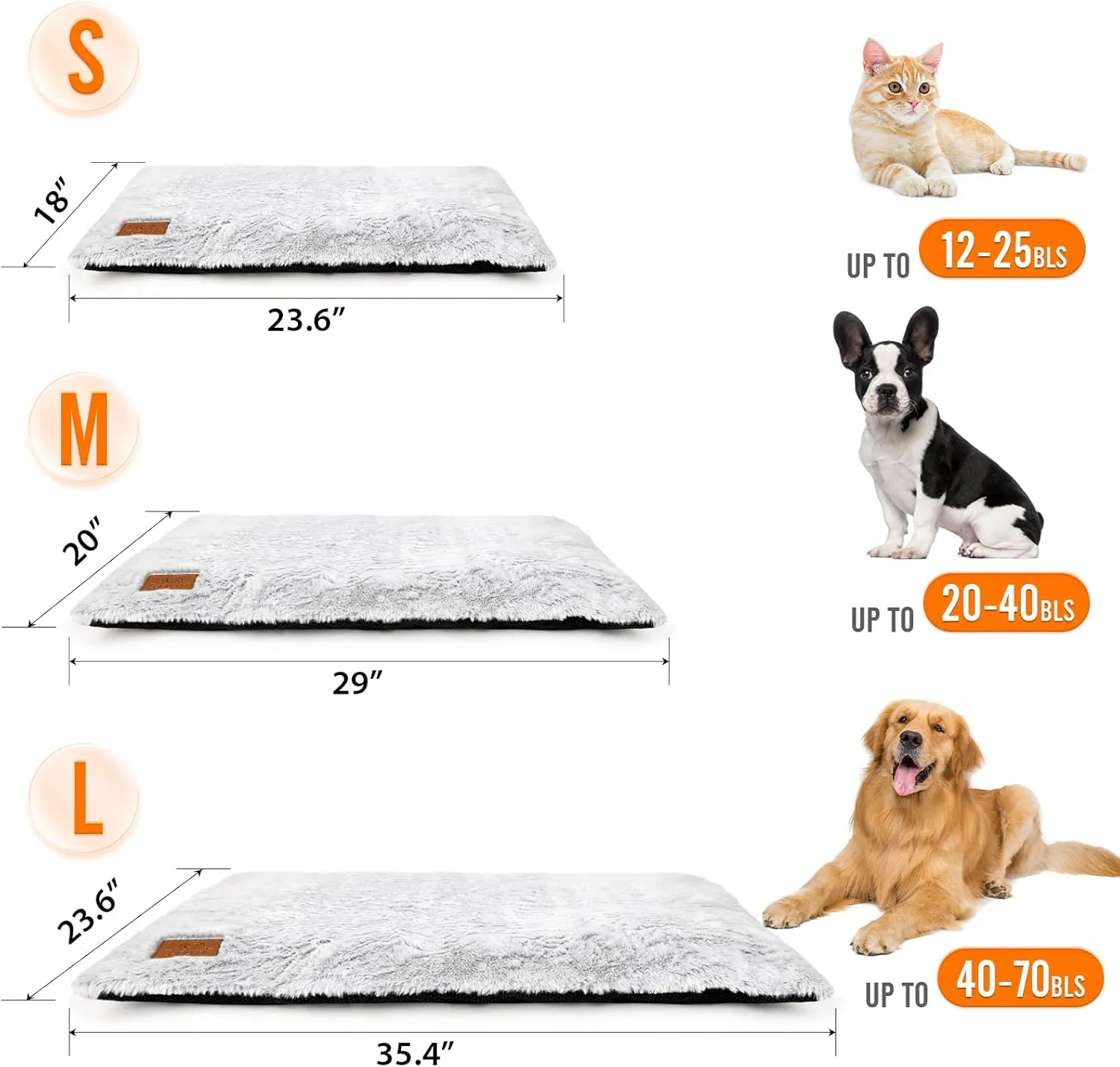 Self Warming Cat Bed Self Heating Cat Dog Mat 24 x 18 inch Extra Warm Thermal Pet Pad for Indoor Outdoor Pets with Removable Cover Non-Slip Bottom Washable Non Electric