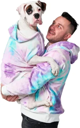 Spark Paws Human Hoodie - Premium Quality, Buttery Soft, Superior Comfort and Fit, Calming Fleece Interior, Suitable for All Styles  90s Retro Sky Dye, S