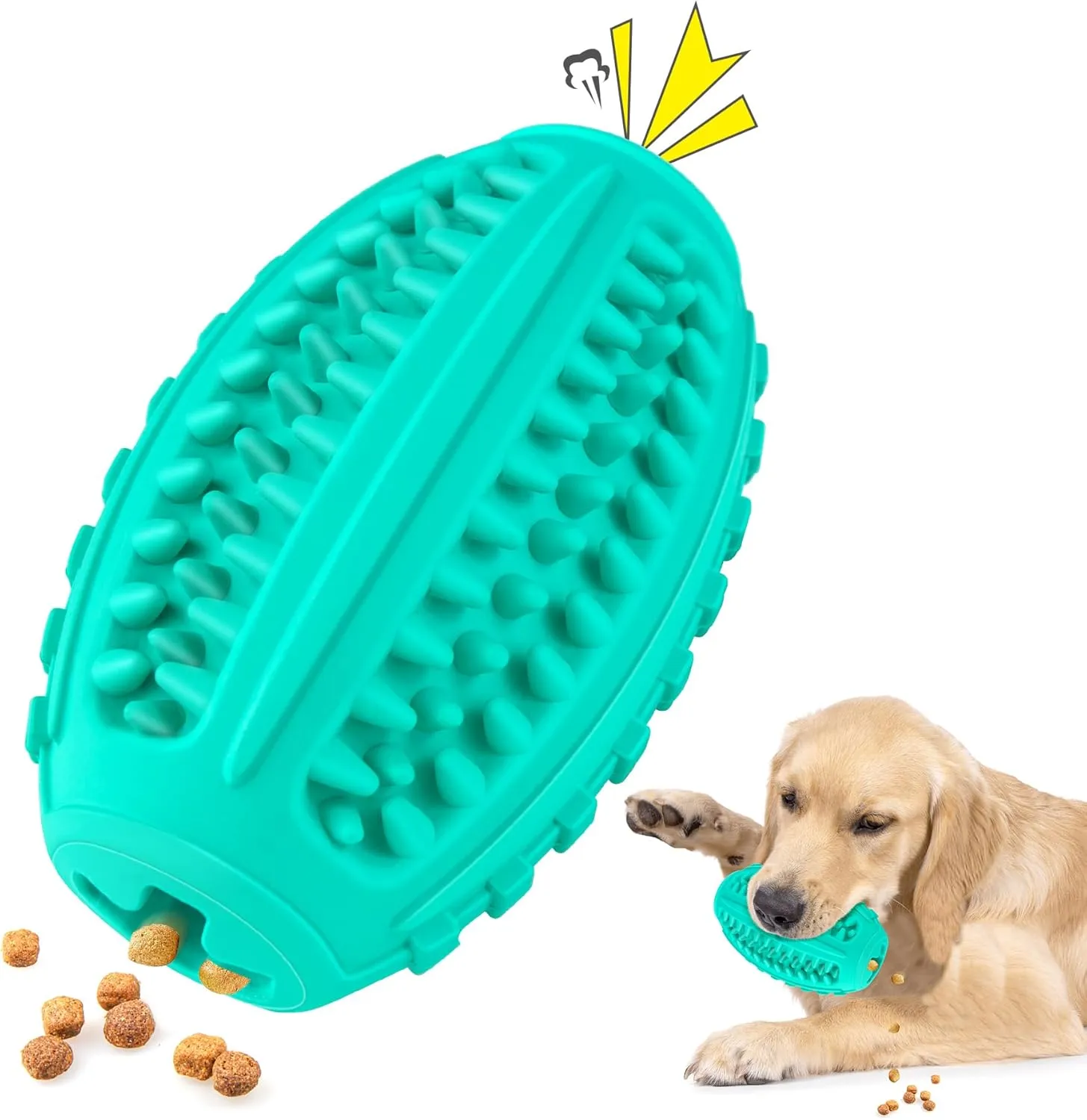 Squeaky Dog Balls for Aggressive Chewers, Indestructible Toy for Large Dogs, Treat Dispensing Interactive Ball, Super Chewer Toy for Large Breed