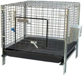 Stackable Rabbit Bunny Guinea Pig Cage with Feeder Water Bottle 25 x 25 x 25 inches