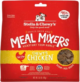 Stella & Chewy's Freeze-Dried Raw Chicken Meal Mixers- Dog Food Topper and Mixer - Made with 95% Cage-Free Chicken, Organs & Bone - Perfect for Picky Eaters - Grain-Free - 3.5oz
