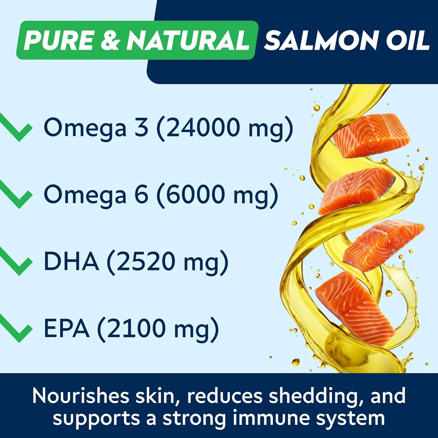 STRELLALAB Omega 3 for Dogs - (180Ct) Fish Oil Treats - Allergy & Itch Relief Skin & Coat Supplement - Dry Itchy Skin, Anti Shedding & Hot Spots Treatment - Pet Salmon Oil Chews - Chicken Flavor