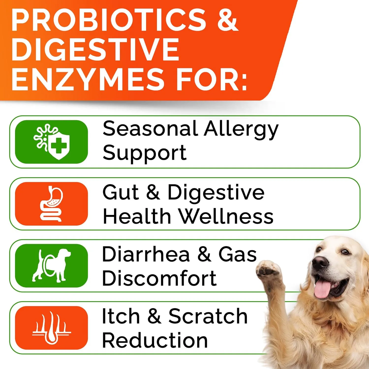 STRELLALAB Pet Probiotics for Dogs & Digestive Enzymes   Digestion & Gut Health Treats, Dog Probiotics Chews, Fiber Supplement, Anti Diarrhea, Constipation, Upset Stomach&Gas Relief, Canine Prebiotic
