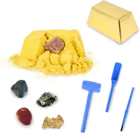 Sunny Days Entertainment Gold Dig Kit, Mystery Science Toy for Kids, Party Favor, Goodie Bags, Valentine's Day Gift for Girls and Boys, 5 