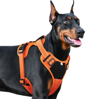Tactical Dog Harness No Pull Dog Vest Harness with Handle, Adjustable & Reflective Service Dog Harness, Easy Control Dog Harness for Training Walking Hunting, Heavy Duty Medium Large Dog Harness
