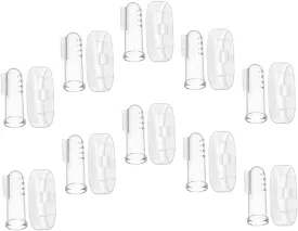 VALICLUD Silicone Finger Toothbrush Cover for Newborns 10 Sets Brush Set for Infants Brush with Oral Massager Safe for Baby