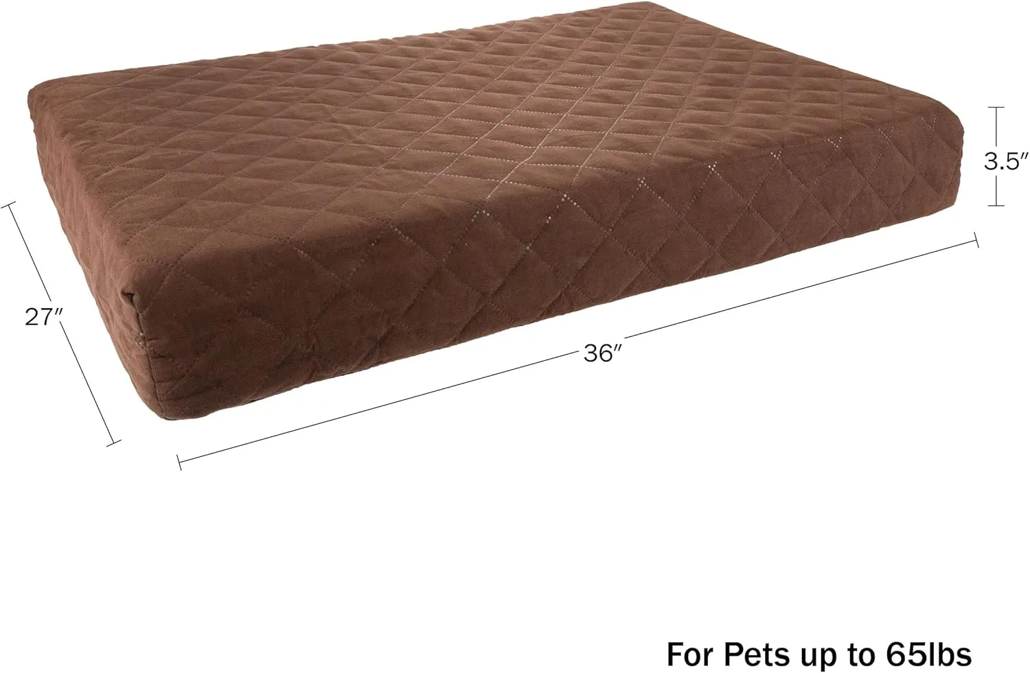 Water-Resistant Dog Bed - 2-Layer Memory Foam Dog Bed with Removable Washable Cover and Non-Slip Bottom