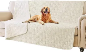 Waterproof and Anti-Slip Dog Bed Cover and Pet Blanket Sofa Pet Bed Mat car Incontinence Mattress Protectors Furniture Couch Cover for Most Cats Dogs, Pets52x82-Ivory