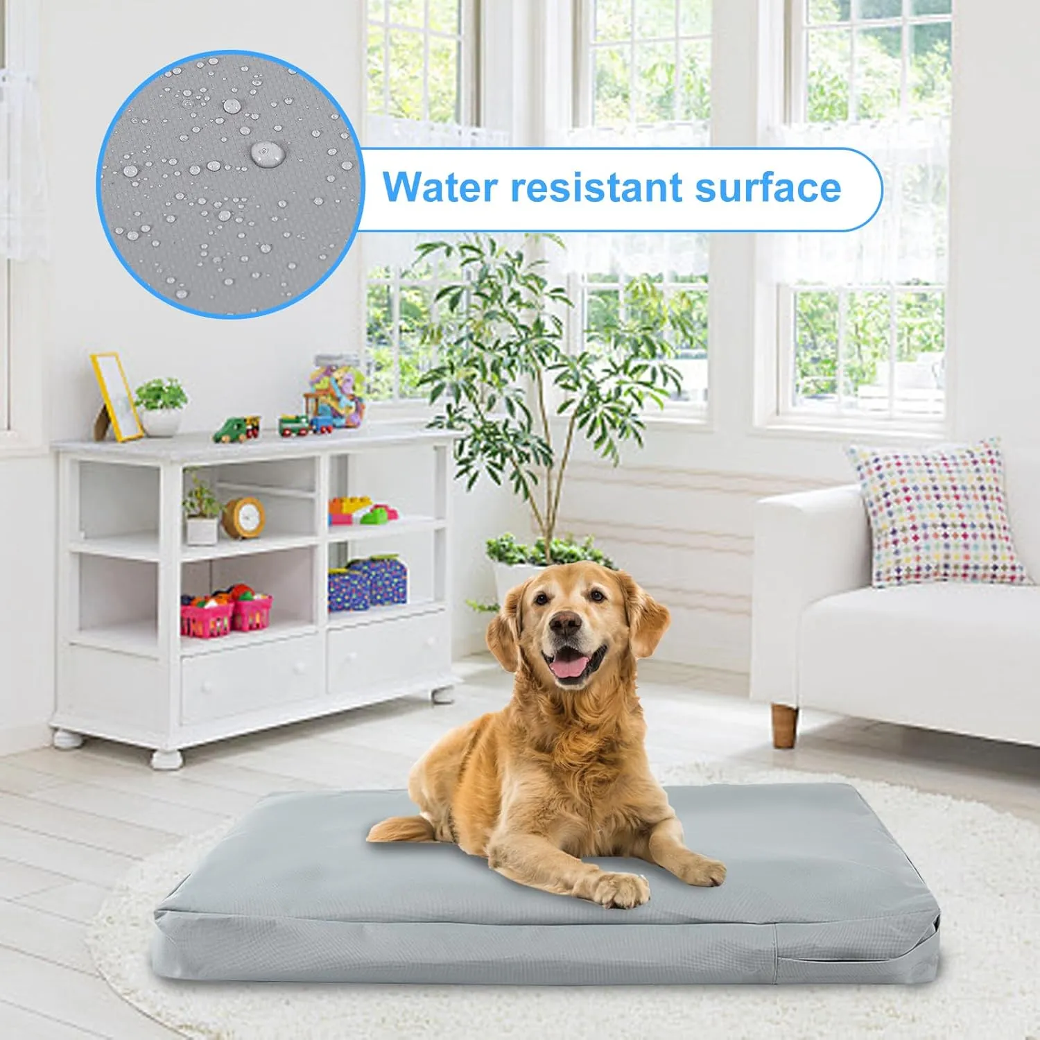 Waterproof Dog Bed Cover,Washable Removable Pet Dog Crate Pad Replacement Cover for 42 Inch Crate,Water Absorbable Pet Puppy Bed Covers for Dogs Cat,40Lx27Wx4H inch