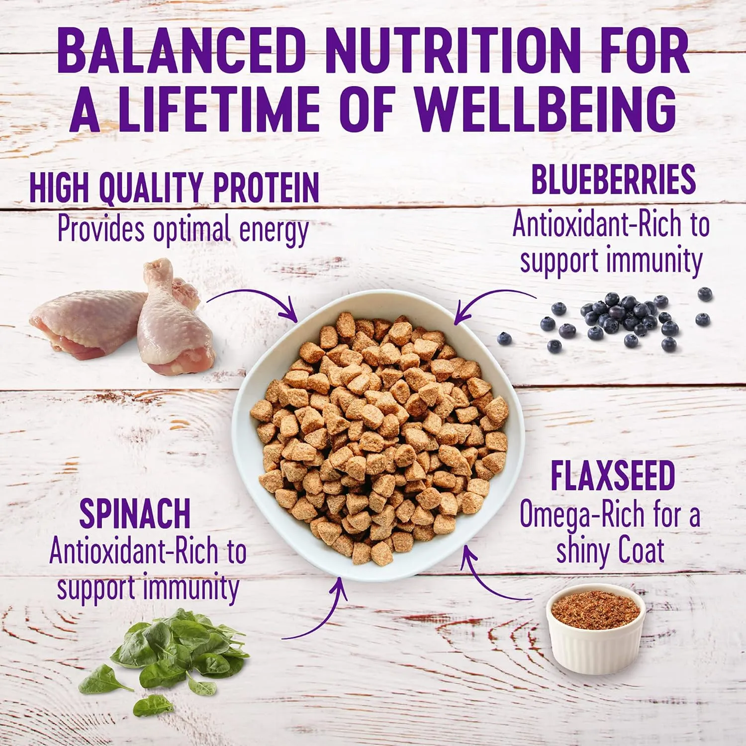 Wellness Complete Health Dry Dog Food, Wholesome Grains, Natural, Chicken & Oatmeal, (30-Pound Bag)