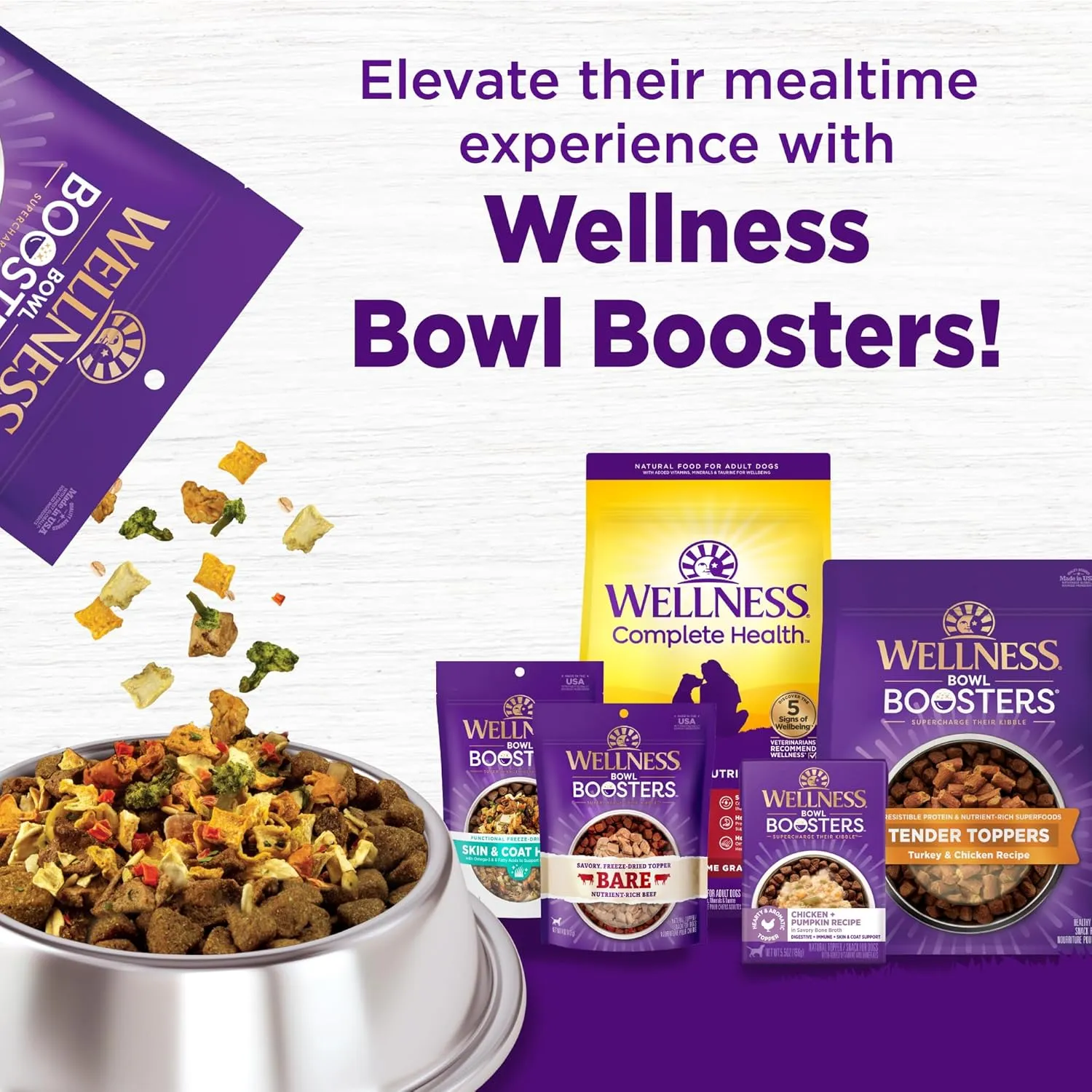 Wellness Complete Health Dry Dog Food, Wholesome Grains, Natural, Chicken & Oatmeal, (30-Pound Bag)